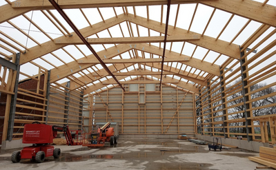 montovaná hala drevená konštrukcia