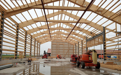 montovaná hala drevená konštrukcia